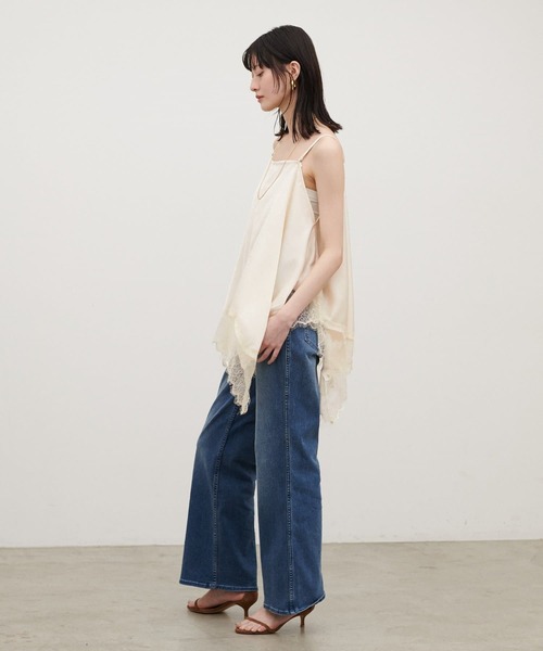 LARUTA（ラルータ）の「【LARUTA】ワッシャーサテン前後2WAYキャミブラウス（キャミソール・レディース・ベージュ/ブラック/チャコールグレー/グレイッシュベージュ/ダークブラウン・FREE）」の16枚目の写真