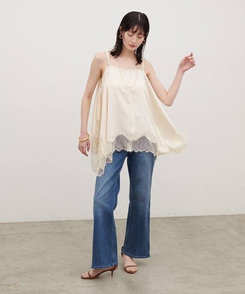 LARUTA（ラルータ）の「【LARUTA】ワッシャーサテン前後2WAYキャミブラウス（キャミソール・レディース・ベージュ/ブラック/チャコールグレー/グレイッシュベージュ/ダークブラウン・FREE）」の17枚目の写真