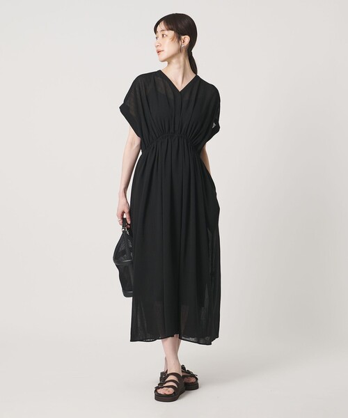 UNITED ARROWS(ユナイテッドアローズ)の「スラブ シアー ワンピース ‐ウォッシャブル‐(ワンピース・レディース・コバルトブルー/ダークブラウン/ブラック・38/36)」の2枚目の写真