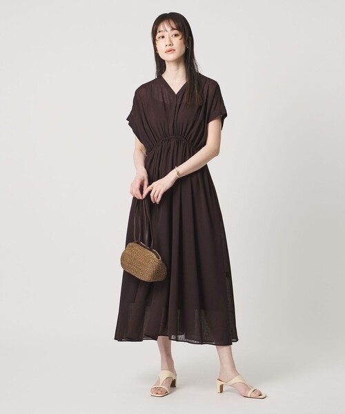 UNITED ARROWS(ユナイテッドアローズ)の「スラブ シアー ワンピース ‐ウォッシャブル‐(ワンピース・レディース・コバルトブルー/ダークブラウン/ブラック・38/36)」の13枚目の写真