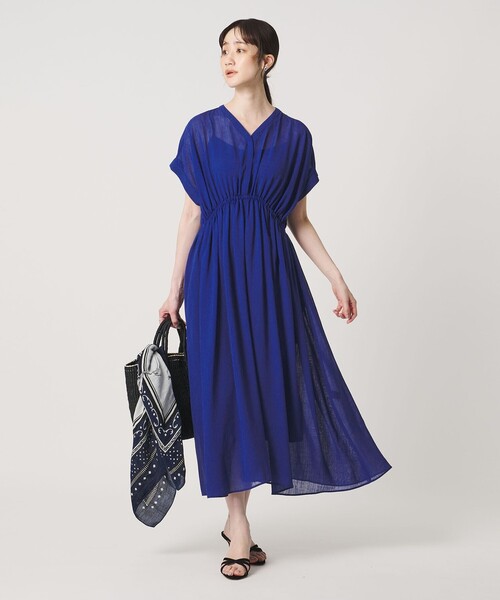 UNITED ARROWS(ユナイテッドアローズ)の「スラブ シアー ワンピース ‐ウォッシャブル‐(ワンピース・レディース・コバルトブルー/ダークブラウン/ブラック・38/36)」の8枚目の写真