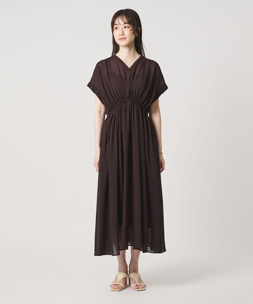 UNITED ARROWS(ユナイテッドアローズ)の「スラブ シアー ワンピース ‐ウォッシャブル‐(ワンピース・レディース・コバルトブルー/ダークブラウン/ブラック・38/36)」の7枚目の写真