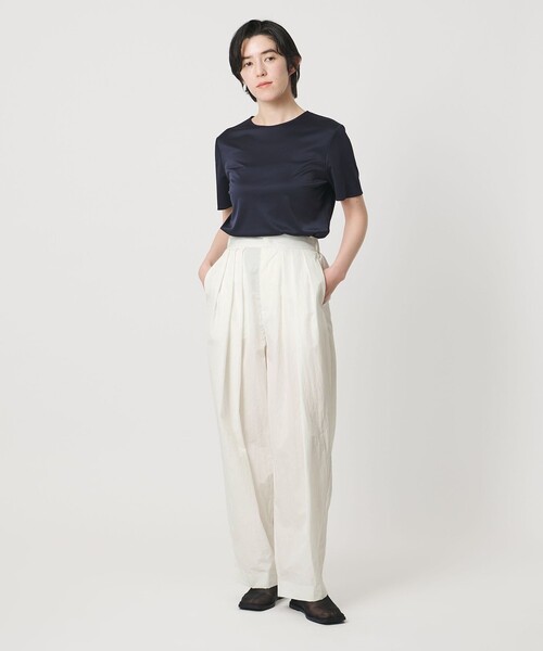 MARW UNITED ARROWS(マルゥ ユナイテッドアローズ)の「<MARW UNITED ARROWS>3タック ワイド テーパードパンツ 撥水(その他パンツ・レディース・ホワイト/ネイビー・38/36)」の6枚目の写真