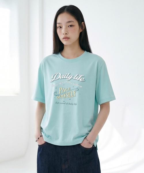 CHASECULT(チェイスカルト)の「女性クールグラフィック半袖Tシャツ-FCRG5879E0S(Tシャツ/カットソー・レディース・ミント・85/90)」の1枚目の写真