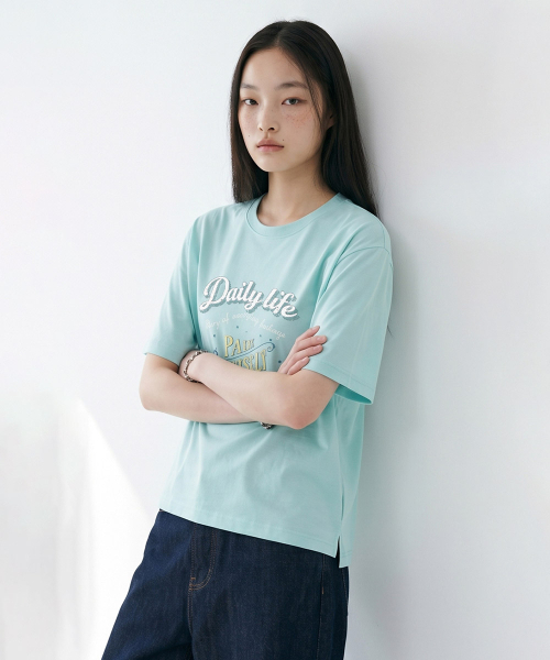 CHASECULT(チェイスカルト)の「女性クールグラフィック半袖Tシャツ-FCRG5879E0S(Tシャツ/カットソー・レディース・ミント・85/90)」の2枚目の写真