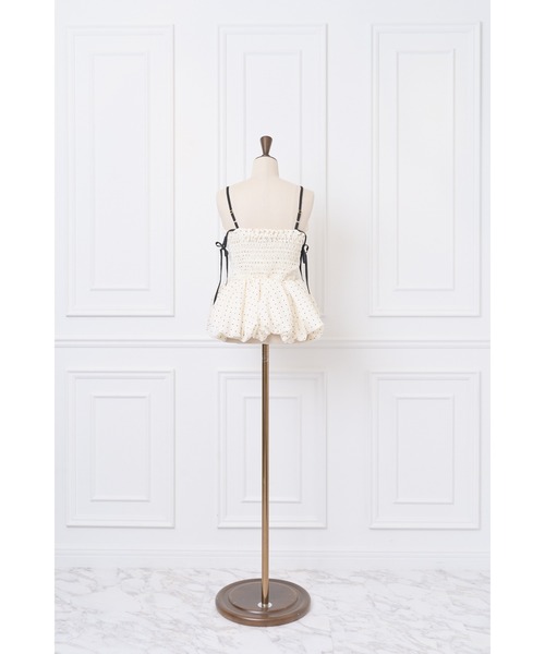 MISTREASS(ミストレアス)の「Polka Dot Peplum Ribbon Top(シャツ/ブラウス・レディース・ホワイト/ブラック・FREE)」の12枚目の写真