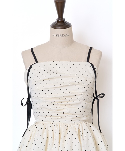 MISTREASS(ミストレアス)の「Polka Dot Peplum Ribbon Top(シャツ/ブラウス・レディース・ホワイト/ブラック・FREE)」の13枚目の写真
