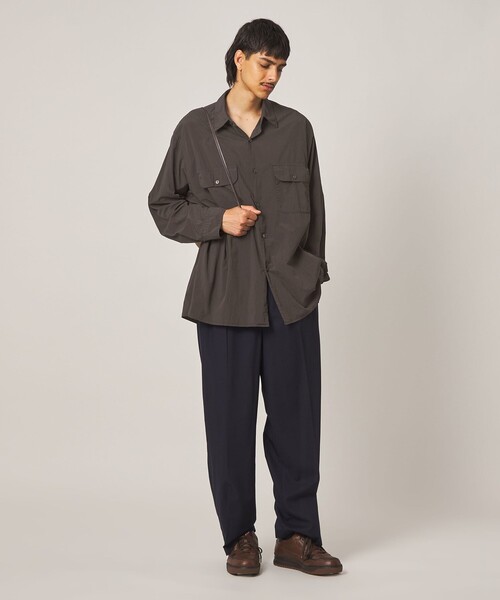 Steven Alan(スティーブンアラン)の「<Steven Alan> シアー ナイロン ガーメントダイ シャツ(シャツ/ブラウス・メンズ・モカ/ダークグレー・XL/L/M/S)」の9枚目の写真