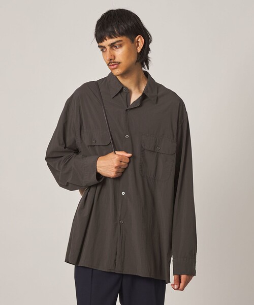 Steven Alan(スティーブンアラン)の「<Steven Alan> シアー ナイロン ガーメントダイ シャツ(シャツ/ブラウス・メンズ・モカ/ダークグレー・XL/L/M/S)」の13枚目の写真