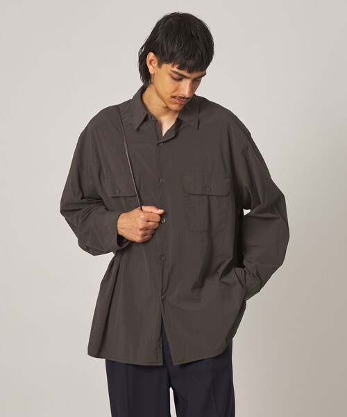 Steven Alan(スティーブンアラン)の「<Steven Alan> シアー ナイロン ガーメントダイ シャツ(シャツ/ブラウス・メンズ・モカ/ダークグレー・XL/L/M/S)」の14枚目の写真