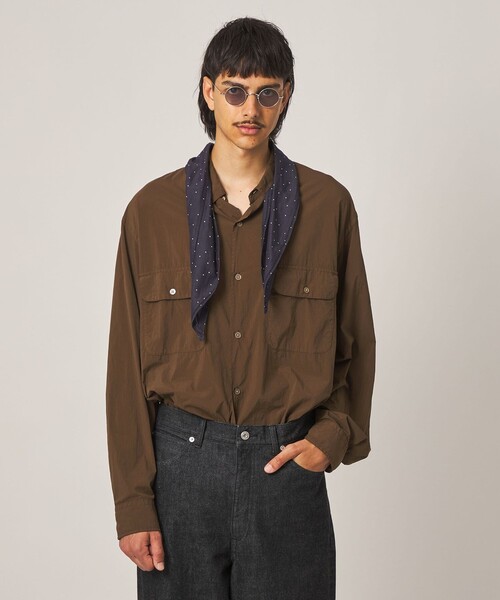 Steven Alan(スティーブンアラン)の「<Steven Alan> シアー ナイロン ガーメントダイ シャツ(シャツ/ブラウス・メンズ・モカ/ダークグレー・XL/L/M/S)」の16枚目の写真