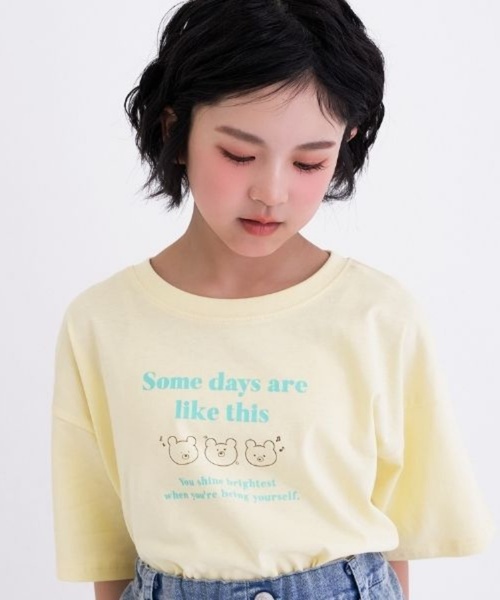 デイリープライス】【綿100%】ゆるくまイラストカラバリ半袖Tシャツ（T