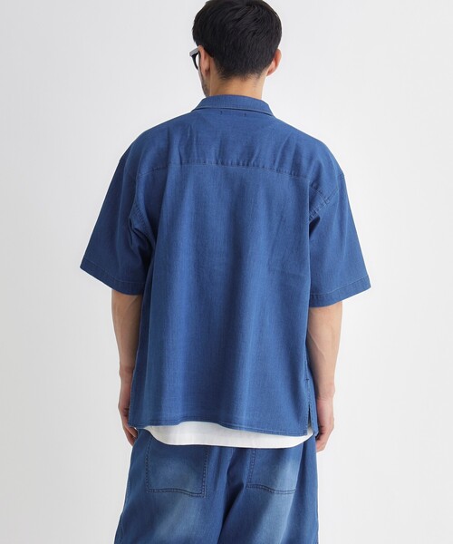 BACK NUMBER（バックナンバー）の「メッシュデニムシャツ（シャツ/ブラウス・メンズ・ブルー系その他/ブラック・05/04/06/03）」の5枚目の写真