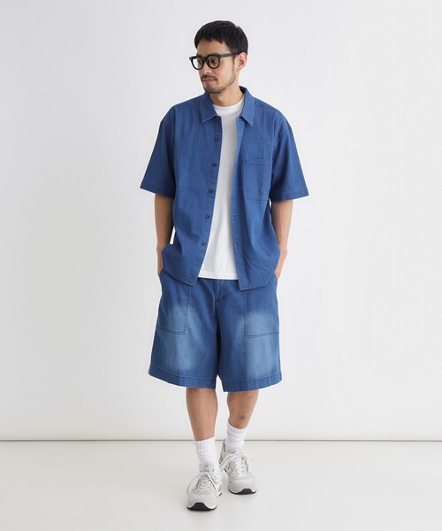 BACK NUMBER（バックナンバー）の「メッシュデニムシャツ（シャツ/ブラウス・メンズ・ブルー系その他/ブラック・05/04/06/03）」の6枚目の写真