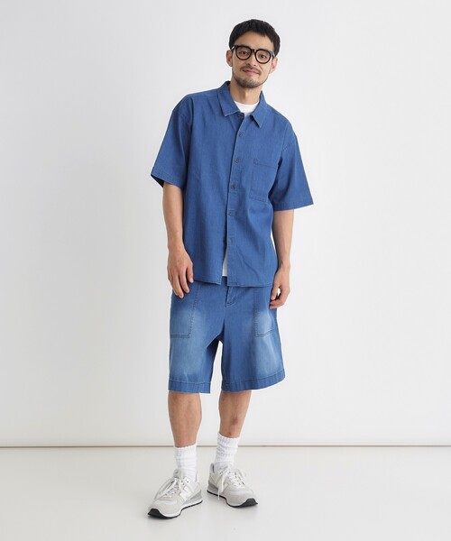 BACK NUMBER（バックナンバー）の「メッシュデニムシャツ（シャツ/ブラウス・メンズ・ブルー系その他/ブラック・05/04/06/03）」の7枚目の写真