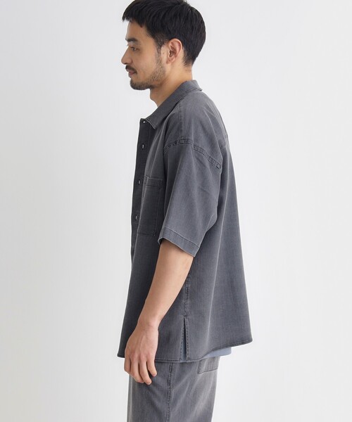 BACK NUMBER（バックナンバー）の「メッシュデニムシャツ（シャツ/ブラウス・メンズ・ブルー系その他/ブラック・05/04/06/03）」の9枚目の写真