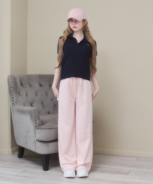 Rmine(アールマイン)の「スカラップ襟 リブニット トップス(半袖)(ニット/セーター・レディース・ネイビー/ホワイト/ブルー/グレー・FREE)」の17枚目の写真