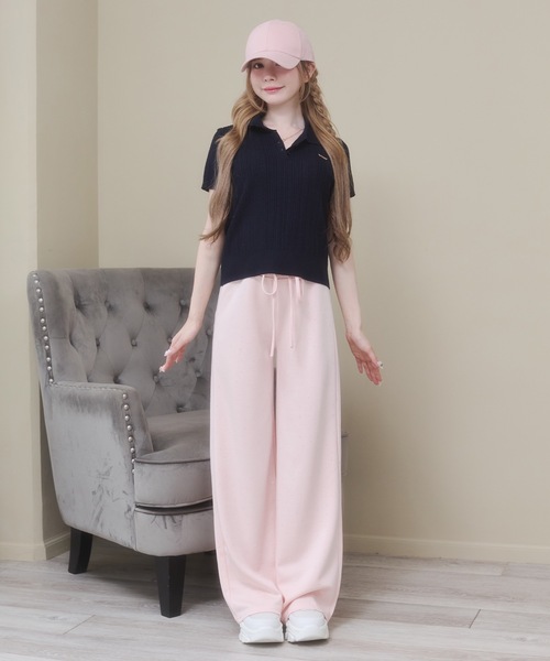 Rmine(アールマイン)の「スカラップ襟 リブニット トップス(半袖)(ニット/セーター・レディース・ネイビー/ホワイト/ブルー/グレー・FREE)」の18枚目の写真