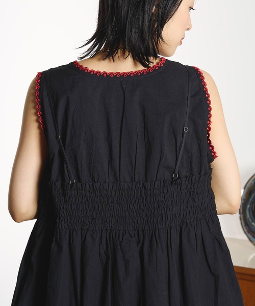 ROSE BUD(ローズバッド)の「【ROSE BUD別注】INDIA IS BEAUTIFUL/BLACK DRESS(ワンピース・レディース・ブラック・ONE SIZE)」の10枚目の写真