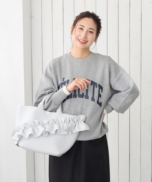 ROOTOTE(ルートート)の「ルートート / フリルバッグ ニットトート 洗濯可 EU.デリ.ルフルラッフル-B(トートバッグ・レディース・ブラック/ネイビー/シルバー/ミント/チョコ・FREE)」の5枚目の写真