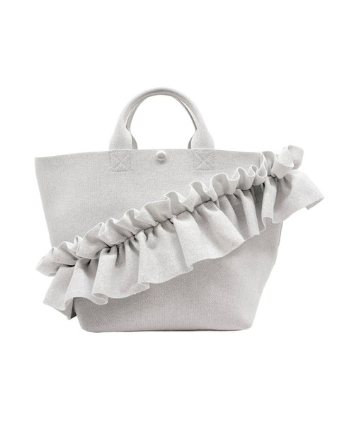 ROOTOTE(ルートート)の「ルートート / フリルバッグ ニットトート 洗濯可 EU.デリ.ルフルラッフル-B(トートバッグ・レディース・ブラック/ネイビー/シルバー/ミント/チョコ・FREE)」の12枚目の写真