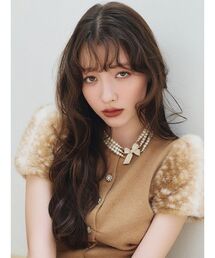 LILY BROWN | ビジューリボンパールネックレス(ネックレス)
