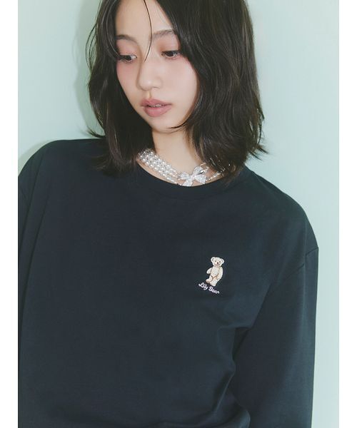 LILY BROWN（リリーブラウン）の「ビジューリボンパールネックレス（ネックレス・レディース・ゴールド/シルバー・F）」の10枚目の写真