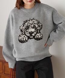 DOGジャガードニットプルオーバー