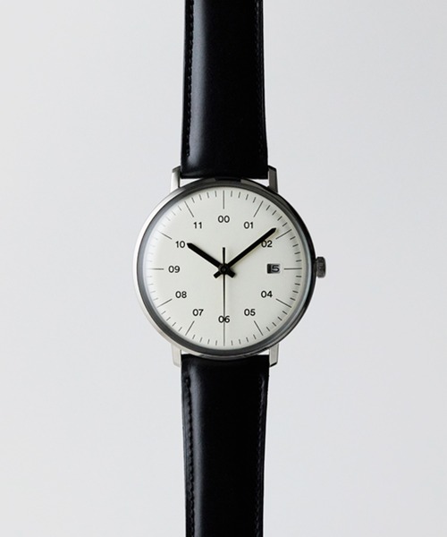 sazare(サザレ)の「「sazare/さざれ」SK02-38mm 自動巻き/ SS SILVER MIRROR FINISH / WHITE DIAL / BLACK CORDOVAN LEATHER(アナログ腕時計・メンズ・シルバー×ブラック・38mm)」の1枚目の写真