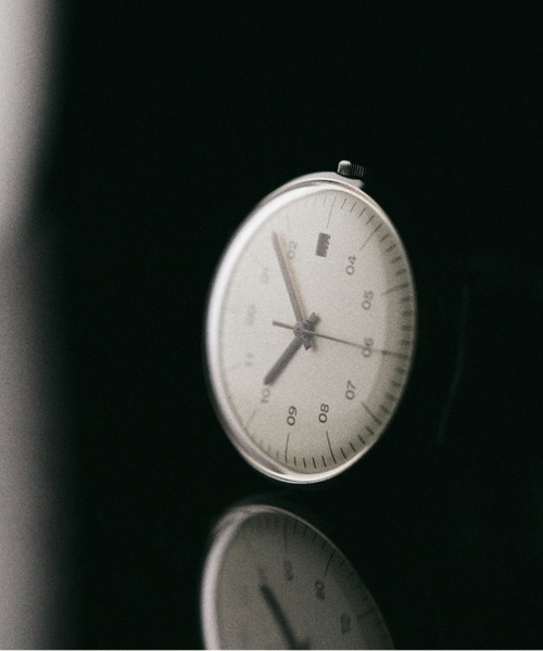 sazare(サザレ)の「「sazare/さざれ」SK02-38mm 自動巻き/ SS SILVER MIRROR FINISH / WHITE DIAL / BLACK CORDOVAN LEATHER(アナログ腕時計・メンズ・シルバー×ブラック・38mm)」の7枚目の写真