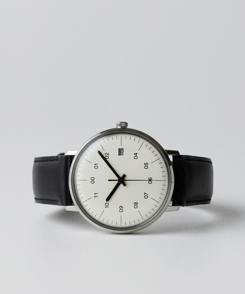 sazare(サザレ)の「「sazare/さざれ」SK02-38mm 自動巻き/ SS SILVER MIRROR FINISH / WHITE DIAL / BLACK CORDOVAN LEATHER(アナログ腕時計・メンズ・シルバー×ブラック・38mm)」の2枚目の写真