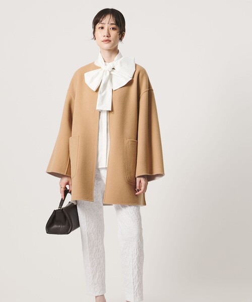 UNITED ARROWS(ユナイテッドアローズ)の「バイカラー リバー ミドルコート(その他アウター・レディース・その他1/ロイヤルブルー/オフホワイト/ネイビー/イエロー・36/38)」の17枚目の写真