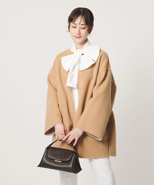 UNITED ARROWS(ユナイテッドアローズ)の「バイカラー リバー ミドルコート(その他アウター・レディース・その他1/ロイヤルブルー/オフホワイト/ネイビー/イエロー・36/38)」の18枚目の写真