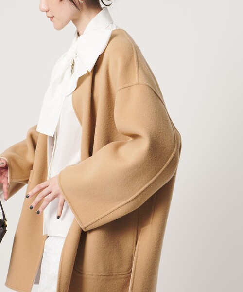 UNITED ARROWS(ユナイテッドアローズ)の「バイカラー リバー ミドルコート(その他アウター・レディース・その他1/ロイヤルブルー/オフホワイト/ネイビー/イエロー・36/38)」の19枚目の写真