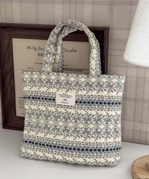 Liaa/レトロ フラワー キルティング トートバッグ A18831