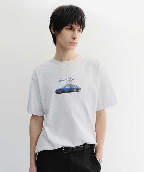 DUNST FOR MEN(ダンストフォーメン)の「SUMMER HOLIDAY CAR T-SHIRT_UNISEX_UDTS6B143_LIGHT MELANGE GREY(Tシャツ/カットソー・メンズ・アッシュグレー・LARGE/MEDIUM/X-LARGE/XX-LARGE)」の1枚目の写真
