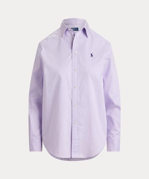 POLO RALPH LAUREN（ポロ ラルフ ローレン）の「クラシック フィット コットン ツイル シャツ（シャツ/ブラウス・レディース・パープル・S/M/XS）」の5枚目の写真
