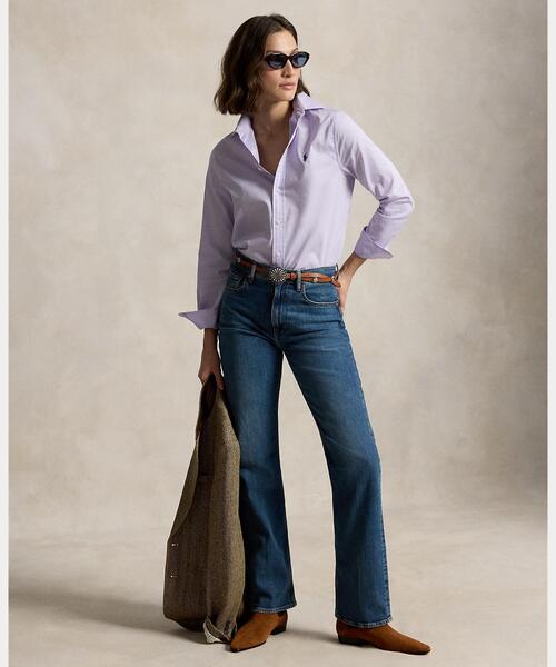 POLO RALPH LAUREN（ポロ ラルフ ローレン）の「クラシック フィット コットン ツイル シャツ（シャツ/ブラウス・レディース・パープル・S/M/XS）」の3枚目の写真