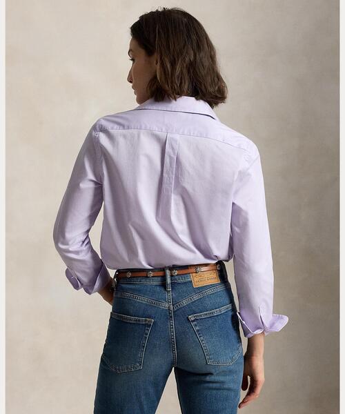 POLO RALPH LAUREN（ポロ ラルフ ローレン）の「クラシック フィット コットン ツイル シャツ（シャツ/ブラウス・レディース・パープル・S/M/XS）」の4枚目の写真