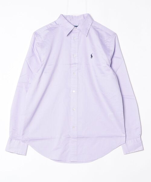 POLO RALPH LAUREN（ポロ ラルフ ローレン）の「クラシック フィット コットン ツイル シャツ（シャツ/ブラウス・レディース・パープル・S/M/XS）」の2枚目の写真
