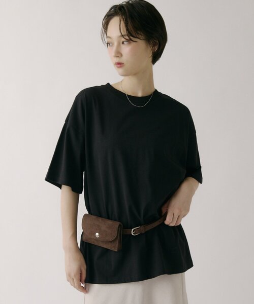 COLONY 2139（コロニートゥーワンスリーナイン）の「【MOTION】汗じみ防止刺繍ボーイフレンドTシャツ（Tシャツ/カットソー・レディース・ホワイト/ブラック・FREE）」の14枚目の写真