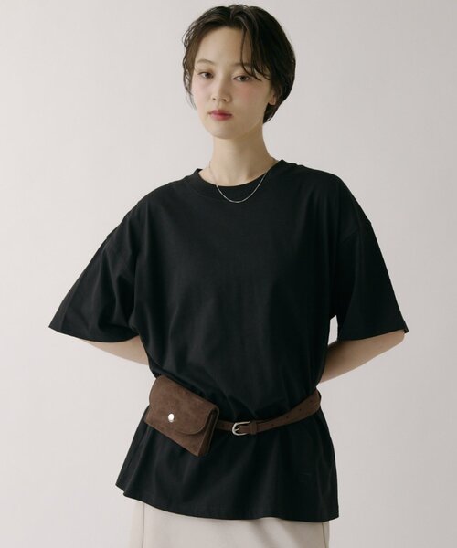 COLONY 2139（コロニートゥーワンスリーナイン）の「【MOTION】汗じみ防止刺繍ボーイフレンドTシャツ（Tシャツ/カットソー・レディース・ホワイト/ブラック・FREE）」の16枚目の写真