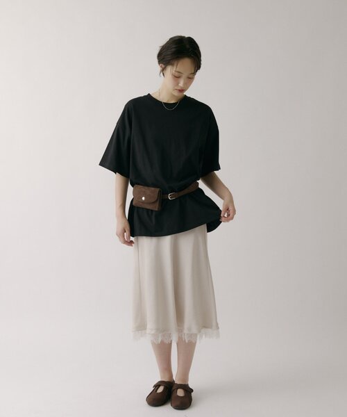 COLONY 2139（コロニートゥーワンスリーナイン）の「【MOTION】汗じみ防止刺繍ボーイフレンドTシャツ（Tシャツ/カットソー・レディース・ホワイト/ブラック・FREE）」の18枚目の写真