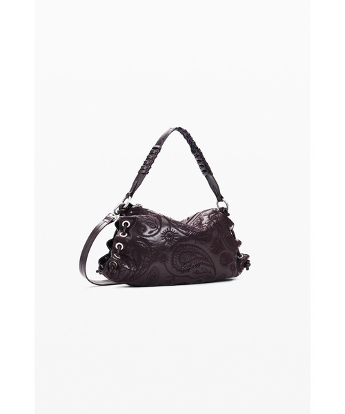 Desigual(デシグアル)の「paisley embossed medium bag / ペイズリーエンボスミディアムバッグ(ショルダーバッグ・レディース・レッド・FREE)」の1枚目の写真