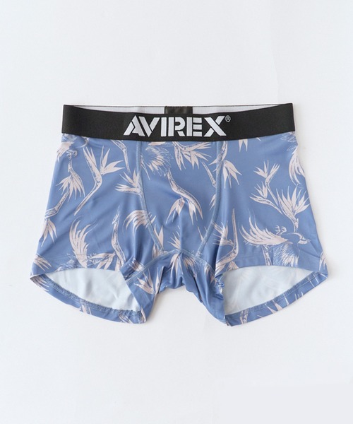 AVIREX(アヴィレックス)の「AVIREX/アビレックス AX Aloha Pattern Boxer Shorts アロハシャツ風 総柄 ボクサーショーツ アンダーウェア メンズ ブランドロゴ 2026夏 夏物(ボクサーパンツ・メンズ・ブラック/サックスブルー・XL/L/M)」の2枚目の写真