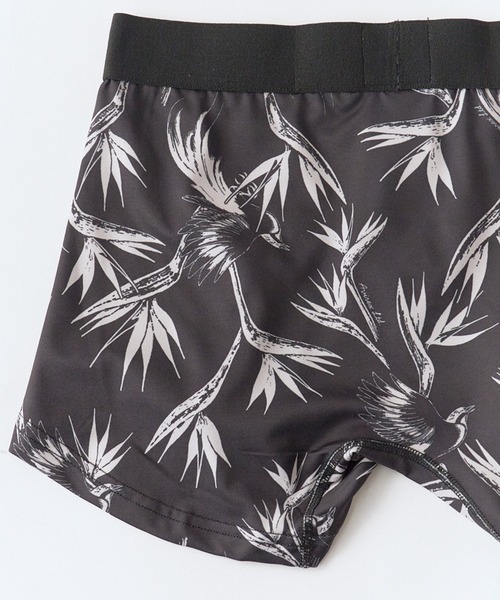 AVIREX(アヴィレックス)の「AVIREX/アビレックス AX Aloha Pattern Boxer Shorts アロハシャツ風 総柄 ボクサーショーツ アンダーウェア メンズ ブランドロゴ 2026夏 夏物(ボクサーパンツ・メンズ・ブラック/サックスブルー・XL/L/M)」の9枚目の写真