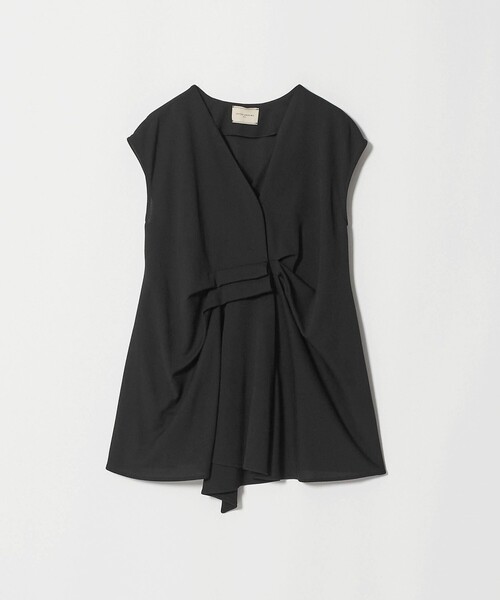 UNITED ARROWS（ユナイテッドアローズ）の「Spiree ジャージー フレンチスリーブ ブラウス（シャツ/ブラウス・レディース・ブラック/ダークブラウン・FREE）」の3枚目の写真