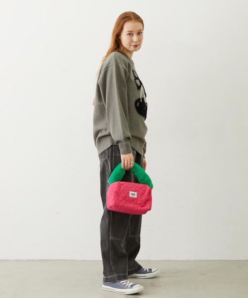 MILKFED.(ミルクフェド)の「CHERRY QUILTED FUR HANDLE BAG(ハンドバッグ・レディース・ピンク/ベージュ/ブラック・ONE SIZE)」の13枚目の写真