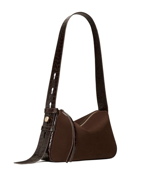 TORY BURCH(トリーバーチ)の「ロミー スエード スモール ショルダーバッグ(ショルダーバッグ・レディース・ダークブラウン・ONE SIZE)」の1枚目の写真