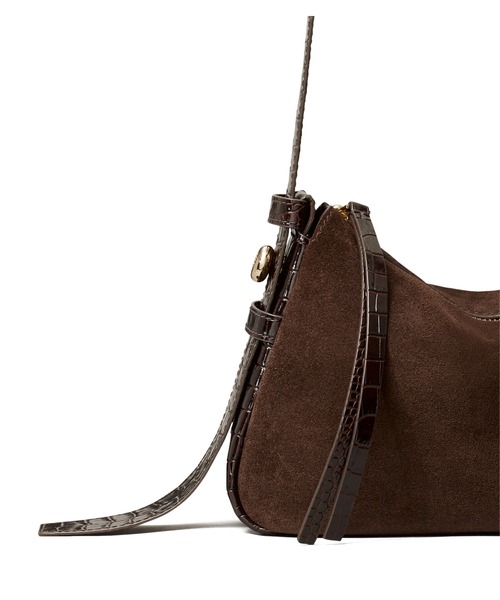 TORY BURCH(トリーバーチ)の「ロミー スエード スモール ショルダーバッグ(ショルダーバッグ・レディース・ダークブラウン・ONE SIZE)」の4枚目の写真